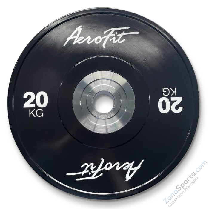 Бамперные диски для кроссфита, черные 20 кг AeroFIT AFBD