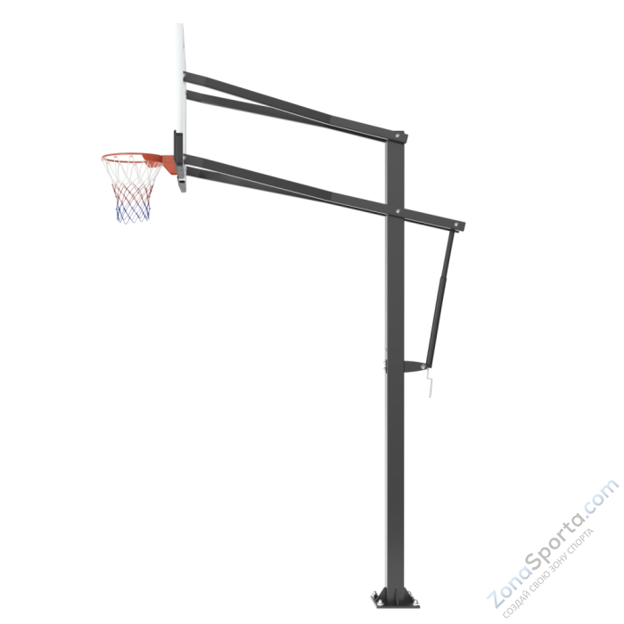 Баскетбольная стойка стационарная UNIX Line B-Stand-PC 72x42 R45 H230-305 см BSTSSTPR305_72PCBK