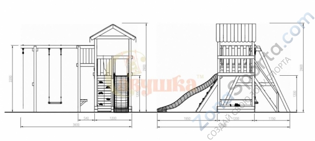 Детская площадка Савушка Мастер 1