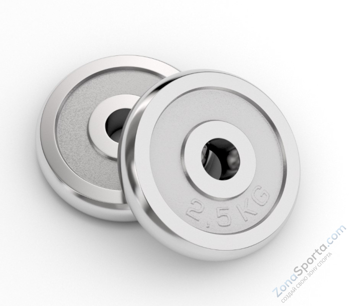 Диск хромированный UNIX Fit 2.5 кг / 25 мм