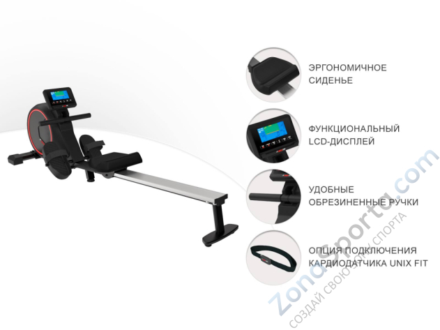 Гребной тренажер Unix Fit Techno Rower 410E